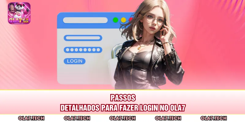 Passos detalhados para fazer login no ola7